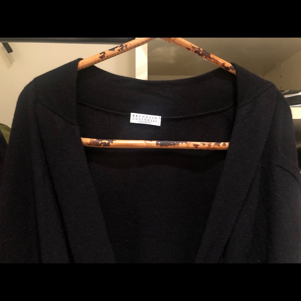 Brunello Cucinelli Black Cashmere Sweater